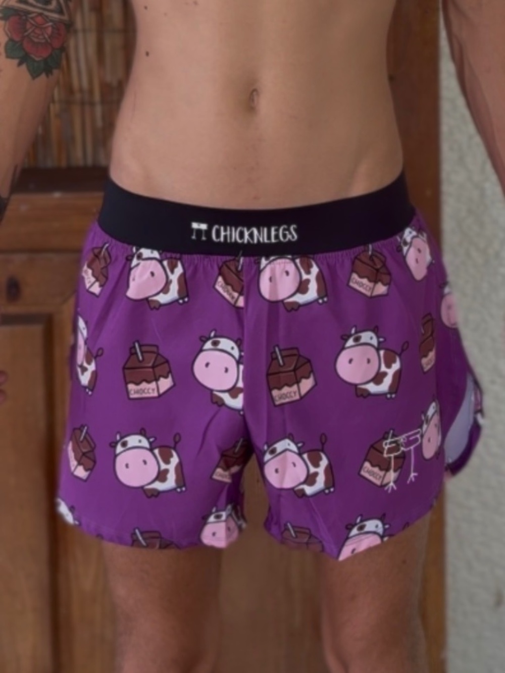 ChicknLegs Cow Choccy Milk Running Shorts Men’s S